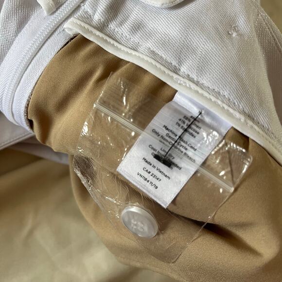 Talbots Plus Size White Linen Blend Straight Leg Trouser Wmns 22W Casual Preppy - Picture 10 of 10